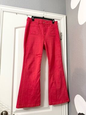 GAP Red '70s Flare High-Rise Jeans